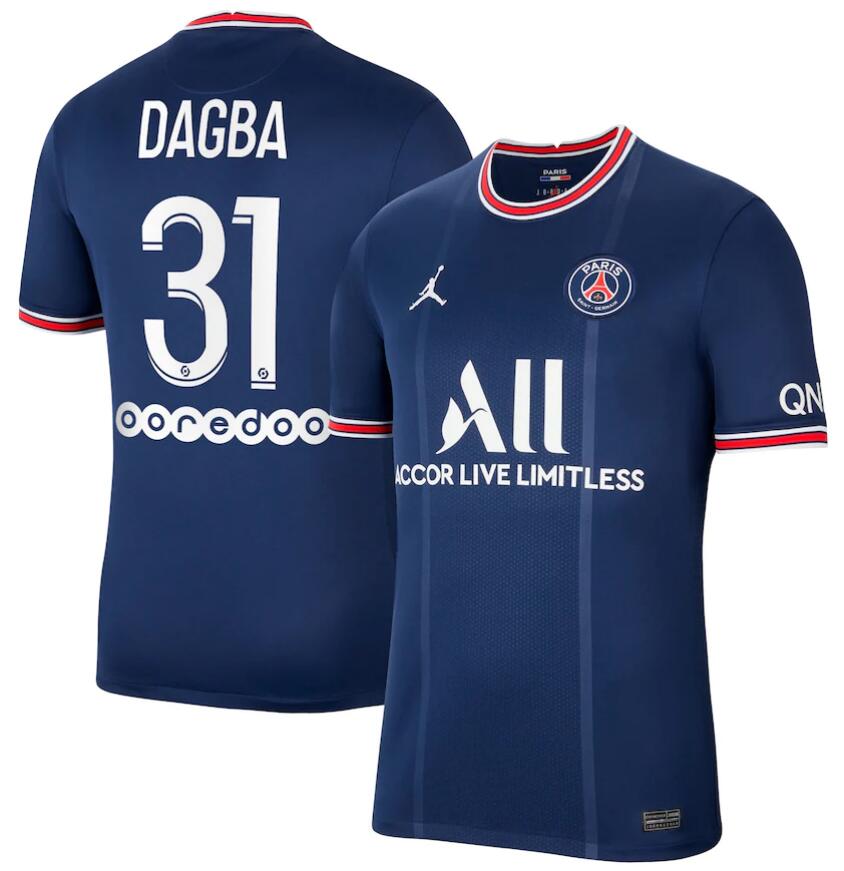 2021/22 Maillot PSG Domicile Soccer Jersey Shirt Dagba 31